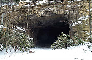 Click Here For Larger Image Of Quarry Cave # 2 Entrance