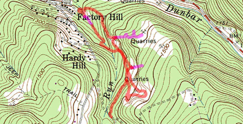 Click Here For Larger Version Of Irishtown Run Tour Map