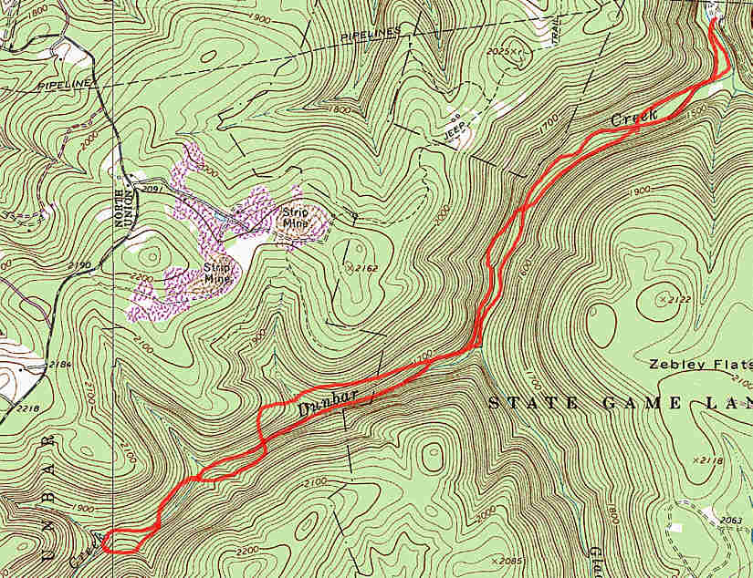 Upper Dunbar Tour Map (Click For Larger Version)